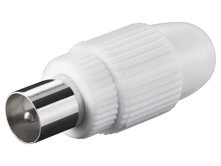 GOOBAY βύσμα coaxial 11500, αρσενικό, λευκό, 10τμχ