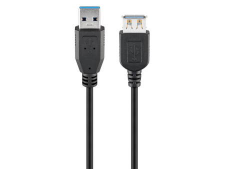 GOOBAY καλώδιο USB 3.0 σε USB (F) 95726, copper, 5m, μαύρο