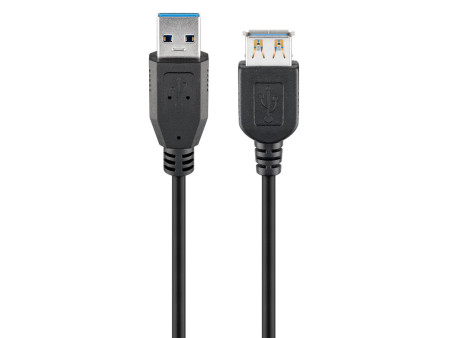 GOOBAY καλώδιο USB 3.0 σε USB (F) 93999, copper, 3m, μαύρο