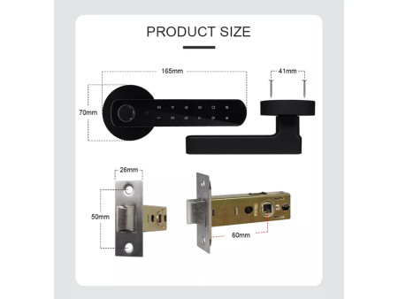 SECUKEY ηλεκτροπύρος D100-BT, συνδυασμού & fingerprint, μαύρος