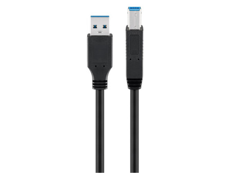 GOOBAY καλώδιο USB 3.0 SuperSpeed σε USB Type B 96119, 5m, μαύρο