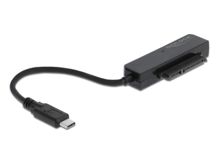 DELOCK αντάπτορας USB-C σε SATA 64084 με θήκη για 2.5" HDD/SSD, 6Gbps