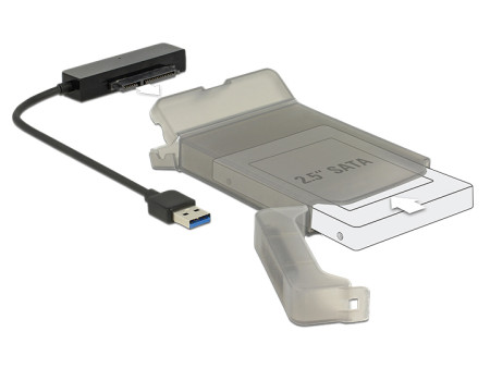 DELOCK αντάπτορας USB σε SATA 62742 με θήκη για 2.5" HDD/SSD, 6Gbps