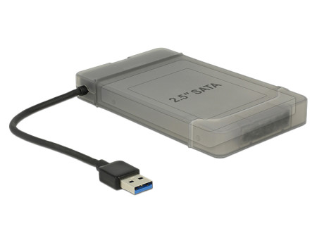 DELOCK αντάπτορας USB σε SATA 62742 με θήκη για 2.5" HDD/SSD, 6Gbps