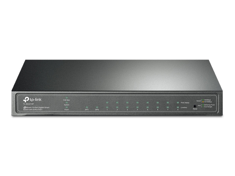 TP-LINK JetStream switch TL-SG2210P, 10-Port Gigabit, 8x PoE+, Ver. 5.0