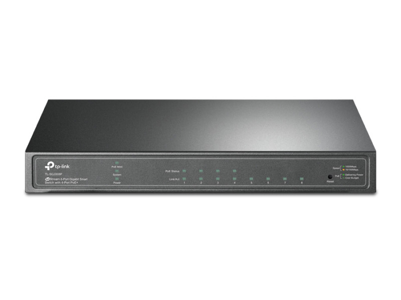 TP-LINK JetStream switch TL-SG2008P, 8-Port Gigabit, 4x PoE+, Ver. 3.0