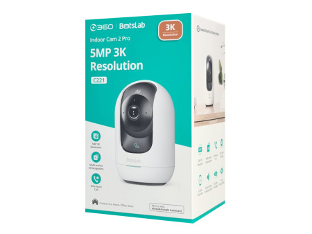 BOTSLAB smart κάμερα C221, 5MP/3K, WiFi, 360° PTZ, SD