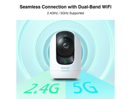 BOTSLAB smart κάμερα C221, 5MP/3K, WiFi, 360° PTZ, SD