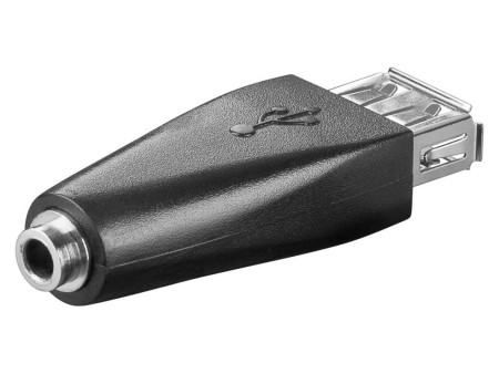 GOOBAY αντάπτορας USB θηλυκό σε 3.5mm θηλυκό 93982, μαύρο