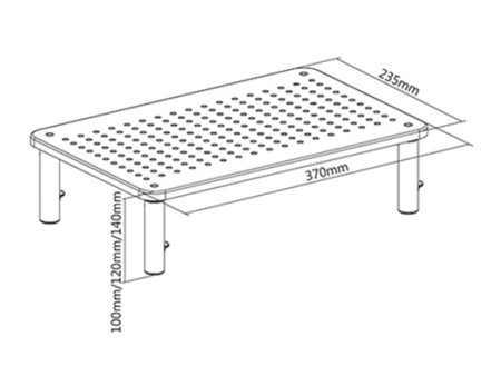 BRATECK επιτραπέζια βάση STB-081 για οθόνη 13"-32" & laptop, έως 20kg