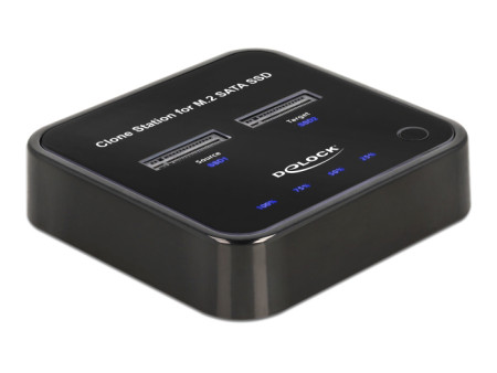 DELOCK docking station 64178, clone function, 2x M.2 SATA, 6Gbps, μαύρο