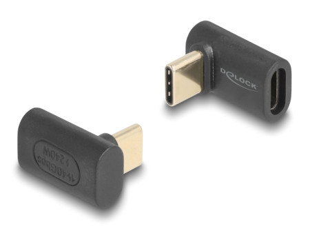 DELOCK αντάπτορας USB-C 60246, αρσενικό σε θηλυκό, 240W, 40Gbps, μαύρος