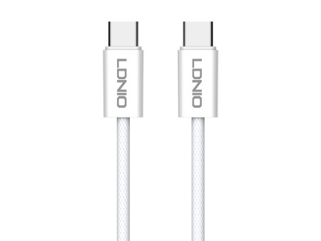 LDNIO καλώδιο USB-C LC901C, 65W PD, 480Mbps, 1m, λευκό