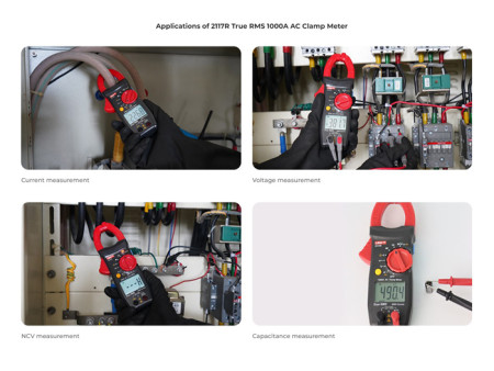 UNI-T ψηφιακή αμπεροτσιμπίδα 2117R, 1000A AC, NCV, True RMS