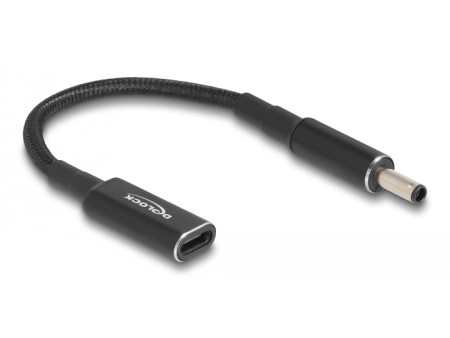 DELOCK καλώδιο τροφοδοσίας 60036, USB-C σε Dell 4.5x3.0mm, 15cm, μαύρο