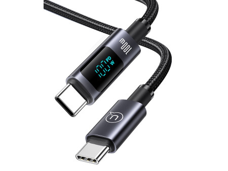 USAMS καλώδιο USB-C σε USB-C US-SJ671, 100W, 480Mbps, 1.2m, μαύρο