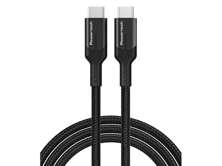 POWERTECH καλώδιο USB-C PTR-0135, PD 60W, 10Gbps, copper, 1m, μαύρο