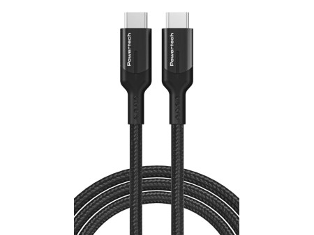 POWERTECH καλώδιο USB-C PTR-0136, PD 100W, 20Gbps, copper, 1m, μαύρο