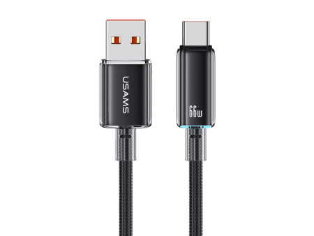 USAMS καλώδιο USB-C σε USB US-SJ658, 66W, 480Mbps, 1.2m, μαύρο