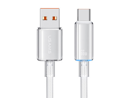 USAMS καλώδιο USB-C σε USB US-SJ658, 66W, 480Mbps, 1.2m, λευκό