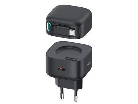 USAMS φορτιστής τοίχου US-CC202 με καλώδιο USB-C, USB-C, 35W GaN, μαύρος