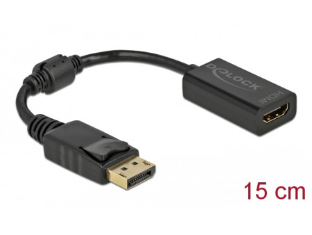 DELOCK αντάπτορας DisplayPort σε HDMI 61011, 1080p/60Hz, Passive, μαύρος