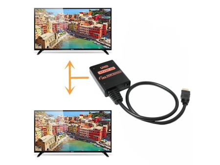 POWERTECH HDMI splitter CAB-H156, 2 σε 1, 4K/60Hz, HDR/HDCP, 50cm, μαύρο