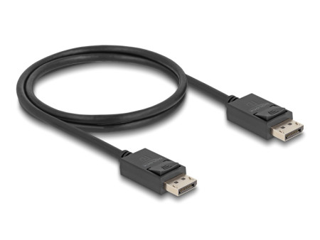 DELOCK καλώδιο DisplayPort 2.1 80492, 8K/60Hz 4K/120Hz 40 Gbps 1m, μαύρο