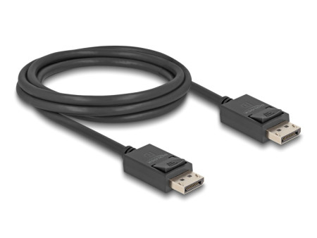 DELOCK καλώδιο DisplayPort 2.1 80493 8K/60Hz 4K/120Hz 40 Gbps, 2m, μαύρο