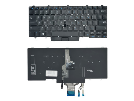 Πληκτρολόγιο για Dell Latitude 5490/5470/5480 KEY-109, backlight, μαύρο