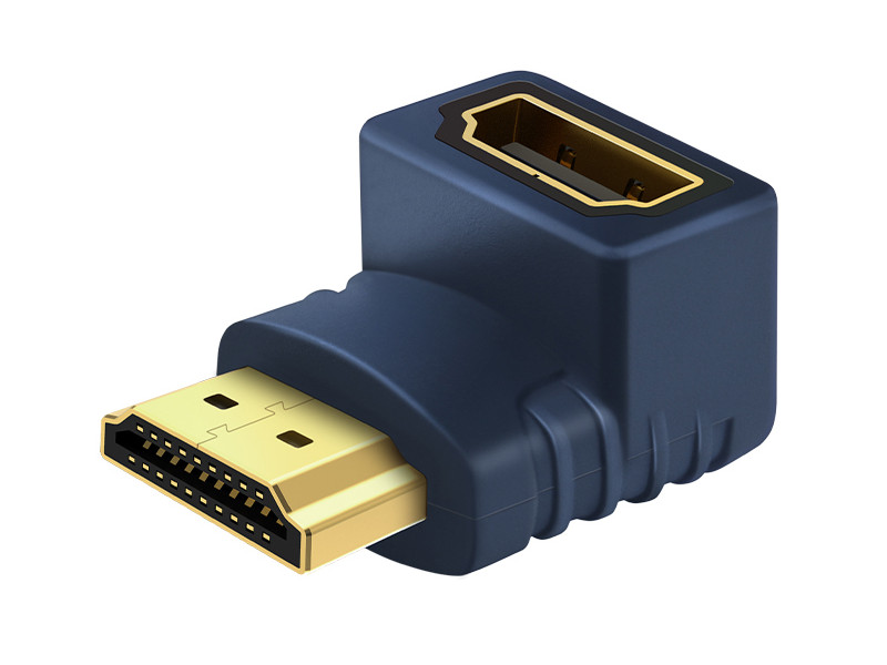 CABLETIME αντάπτορας HDMI HA11, γωνιακός, 4K/60Hz, μπλε