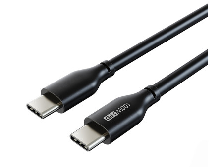 CABLETIME καλώδιο USB-C CT-CM100, 100W PD, 480Mbps, 1m, μαύρο