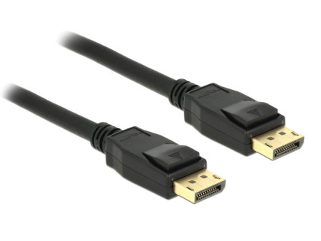 DELOCK καλώδιο DisplayPort 1.2 85508, 4K/60Hz, 21.6 Gbps, 1.5m, μαύρο