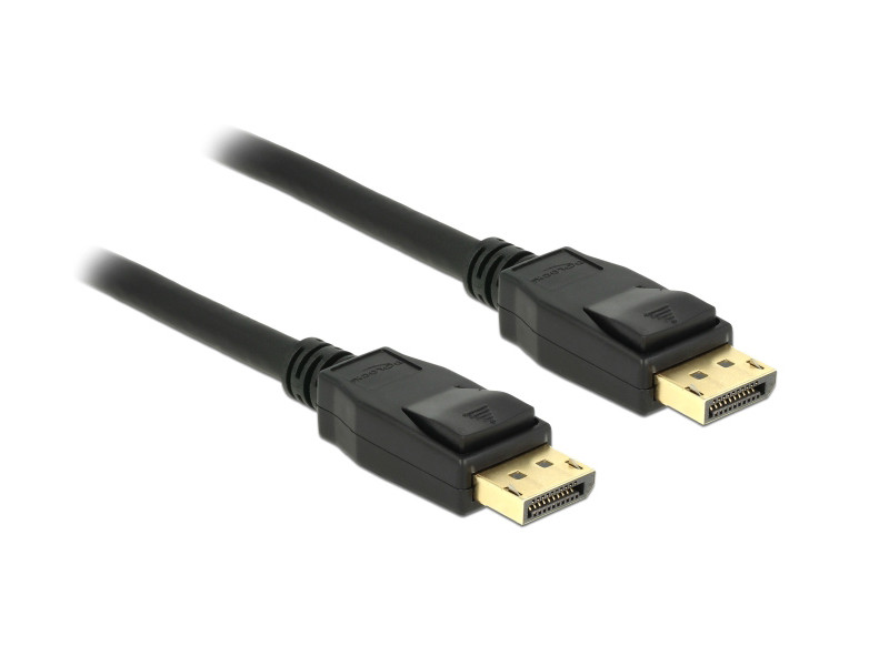 DELOCK καλώδιο DisplayPort 1.2 85508, 4K/60Hz, 21.6 Gbps, 1.5m, μαύρο