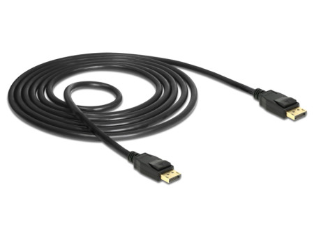 DELOCK καλώδιο DisplayPort 1.2 85508, 4K/60Hz, 21.6 Gbps, 1.5m, μαύρο