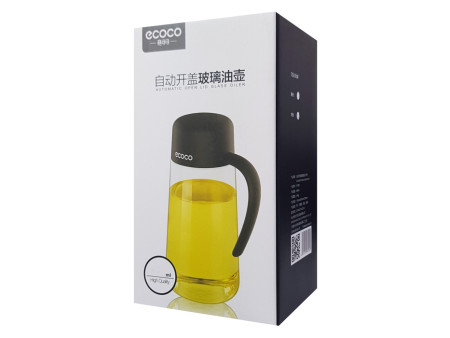 ECOCO γυάλινο δοχείο λαδιού-ξιδιού E1809, 600ml, γκρι