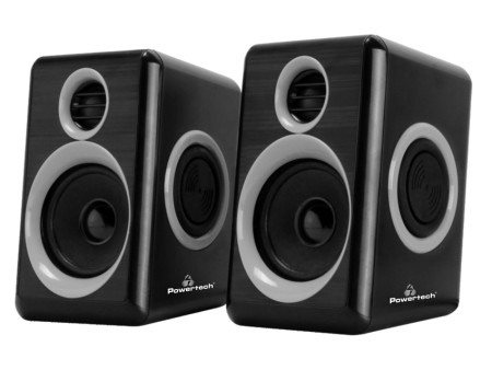 POWERTECH ηχεία Premium sound PT-972, 2x 3W RMS, 3.5mm, μαύρα