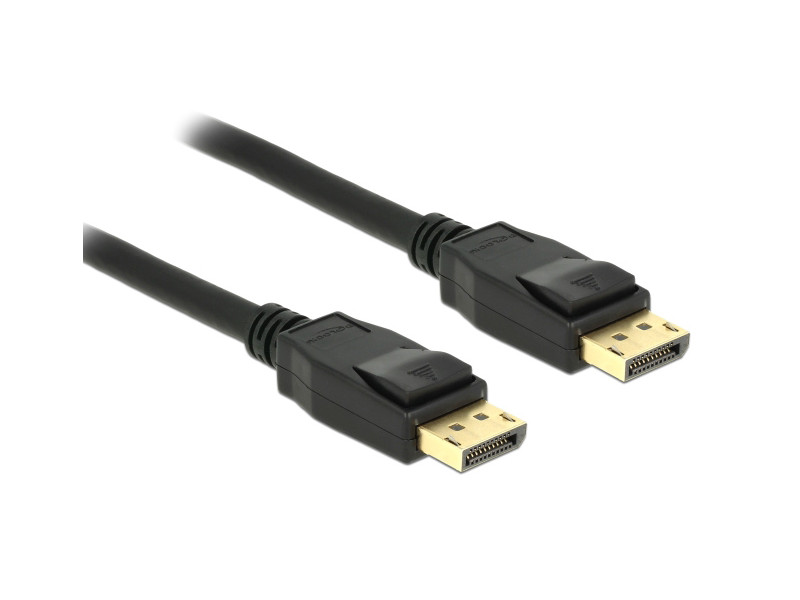 DELOCK καλώδιο DisplayPort 1.2 83807, 4K/60Hz, 21.6 Gbps, 3m, μαύρο