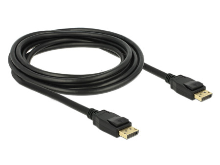 DELOCK καλώδιο DisplayPort 1.2 83807, 4K/60Hz, 21.6 Gbps, 3m, μαύρο