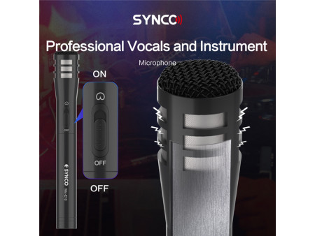 SYNCO μικρόφωνο χειρός SY-E10-MIC, δυναμικό, καρδιοειδές, XLR, μαύρο