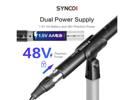 SYNCO μικρόφωνο χειρός SY-E10-MIC, δυναμικό, καρδιοειδές, XLR, μαύρο