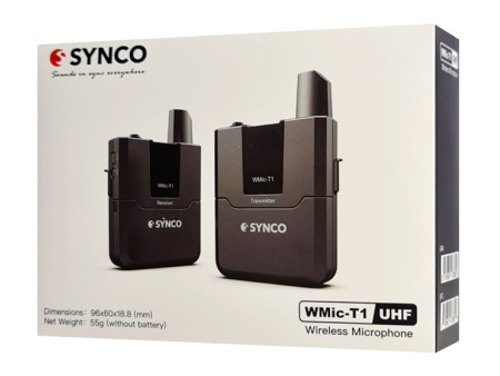 SYNCO ασύρματο μικρόφωνο Wmic-T1, ενσωματωμένο clip-on, UHF, γκρι