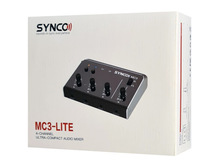 SYNCO μίκτης ήχου MC3-LITE, 4 καναλιών, Bluetooth, 500mAh, γκρι