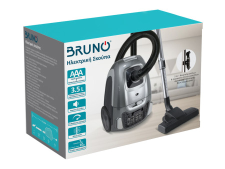 BRUNO ηλεκτρική σκούπα BRN-0136, 800W, 3.5lt, γκρι