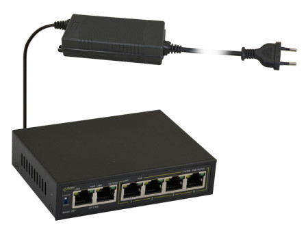 PULSAR PoE Ethernet Switch S64, 6x ports 10/100Mb/s