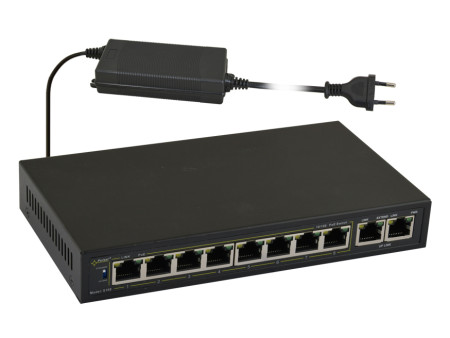 PULSAR PoE Ethernet Switch S108-90W, 10x ports 10/100Mb/s