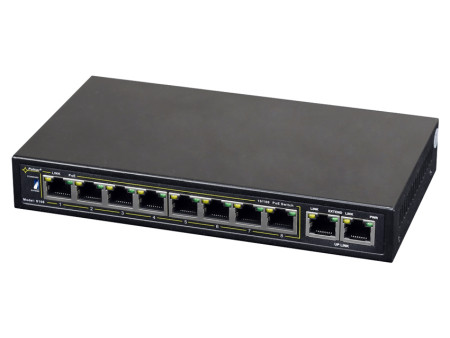 PULSAR PoE Ethernet Switch S108-90W, 10x ports 10/100Mb/s