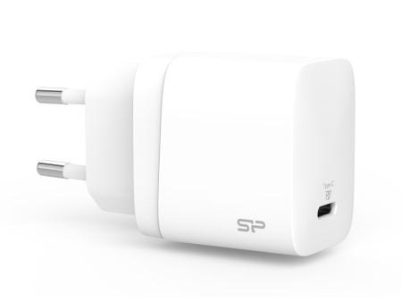 SILICON POWER φορτιστής τοίχου QM10 με καλώδιο, USB-C, 18W, MFi, λευκός