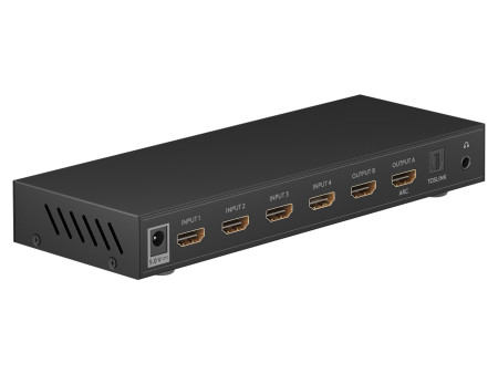 GOOBAY HDMI matrix switch 58478, τηλεχειριστήριο, 4 σε 2, 4K/30Hz, μαύρο