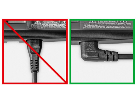 GOOBAY καλώδιο τροφοδοσίας Euro 56588, γωνιακό, 2x0.75 mm², 0.5m, μαύρο